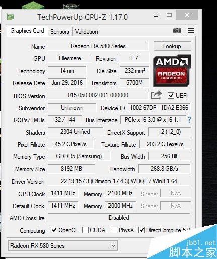 RX 480成功刷成RX 580:穩(wěn)定性相當好/頻率自動提升