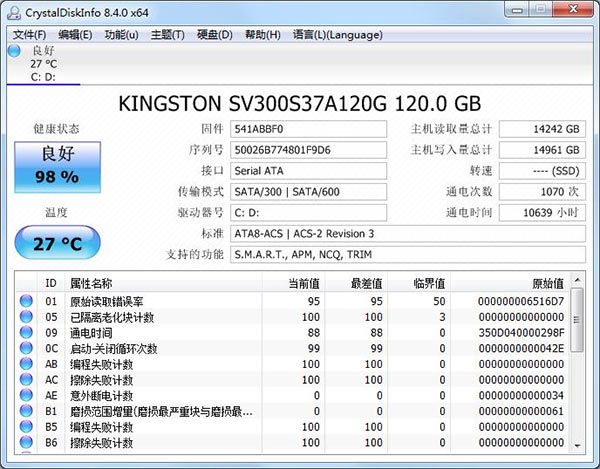 crystaldiskinfo怎么用？CrystalDiskInfo的詳細(xì)使用圖文教程