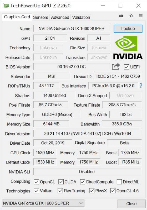 微星GTX 1660 Super萬(wàn)圖師XS C 6G OC顯卡詳細(xì)圖文評(píng)測(cè)