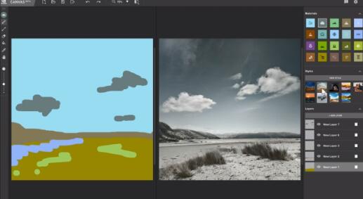 NVIDIA英偉達(dá)Canvas 1.1版有哪些功能？借助AI繪制逼真風(fēng)景畫