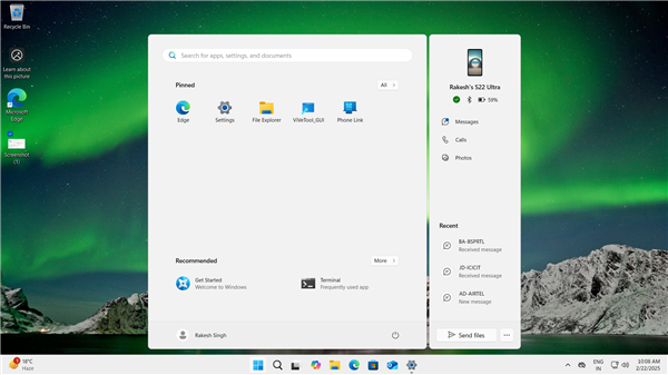 PC手機互通更進一步！Windows開始菜單一點：手機屏幕瞬間飛上PC