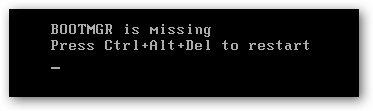 開機提示“bootmgr is missing”怎么辦？