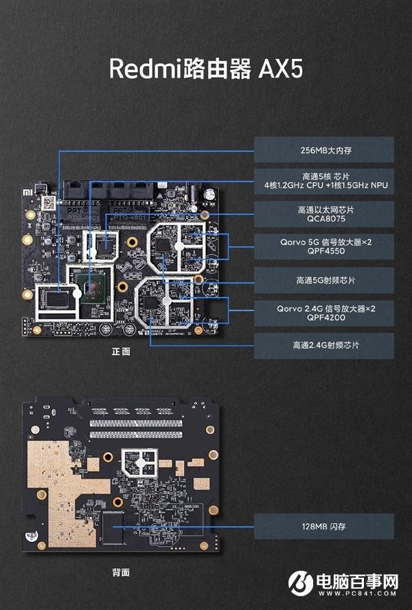 229元！Redmi路由器AX5主板拆機(jī)圖曝光：14nm高通5核、256MB內(nèi)存