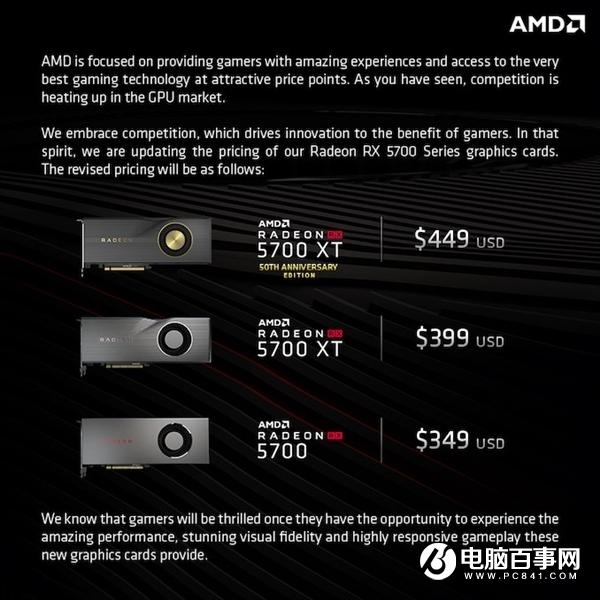 AMD RX 5700顯卡最新售價曝光：349美元起？