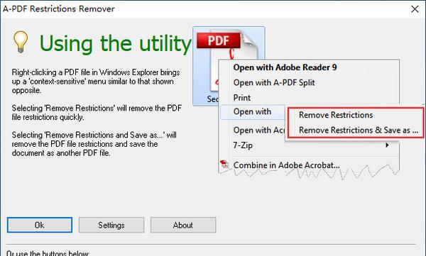 A-PDF Restrictions Remover(PDF文件解密軟件)