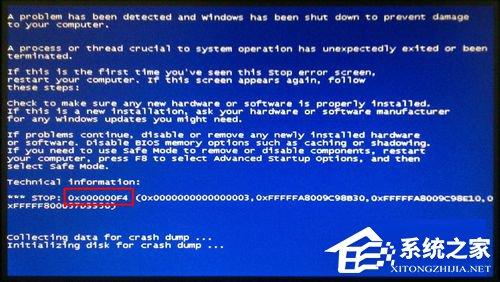 Win8電腦藍(lán)屏故障錯(cuò)誤代碼0x000000f4怎么解決？